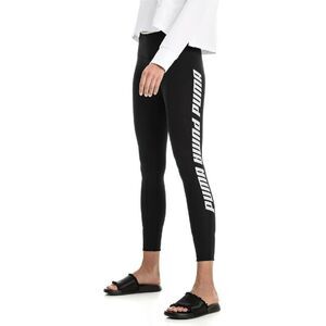 Puma Modern Sports Fold-up Leggings Women's Medium Black Pull-on Activewear